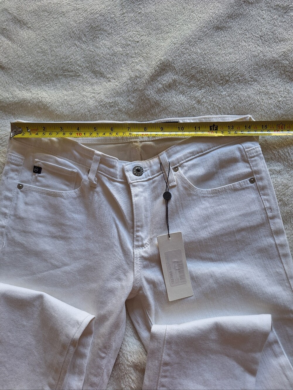 AG Adriano Goldschmied The Stilt Cigarette Leg White Jeans Size 27 NWT USA - Picture 4 of 7